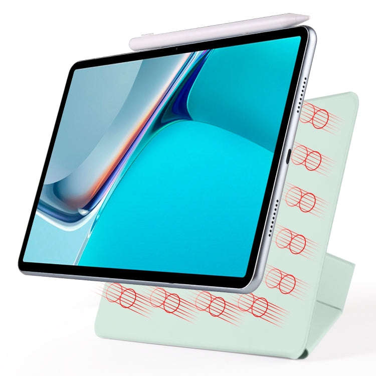For Huawei MatePad 11 2021 Fixed Buckle Magnetic Deformation Leather Tablet Case(Baby Green)