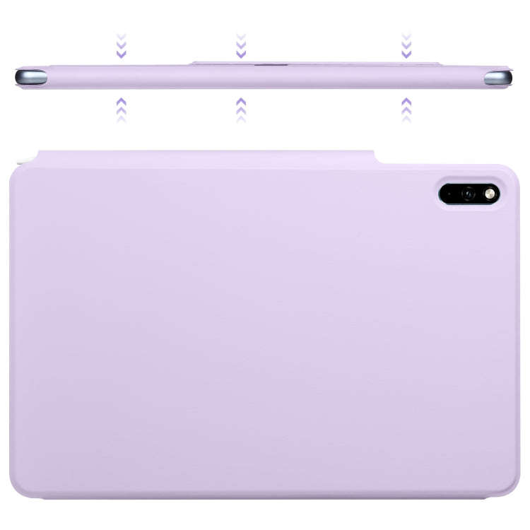 For Huawei MatePad 11 2021 Fixed Buckle Magnetic Deformation Leather Tablet Case(Purple)