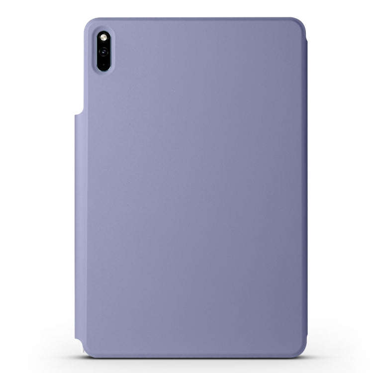 For Huawei MatePad 11 2021 Fixed Buckle Magnetic Deformation Leather Tablet Case(Lavender Purple)