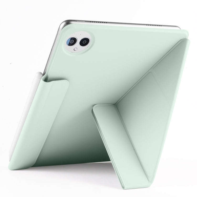 For Huawei MatePad Pro 13.2 2023 Fixed Buckle Magnetic Deformation Leather Tablet Case(Baby Green)