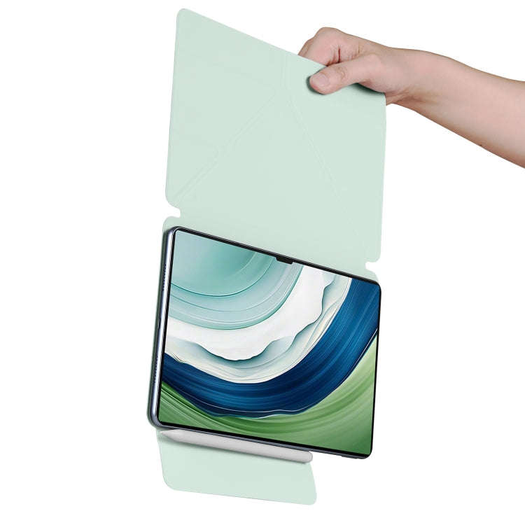 For Huawei MatePad Pro 13.2 2023 Fixed Buckle Magnetic Deformation Leather Tablet Case(Baby Green)