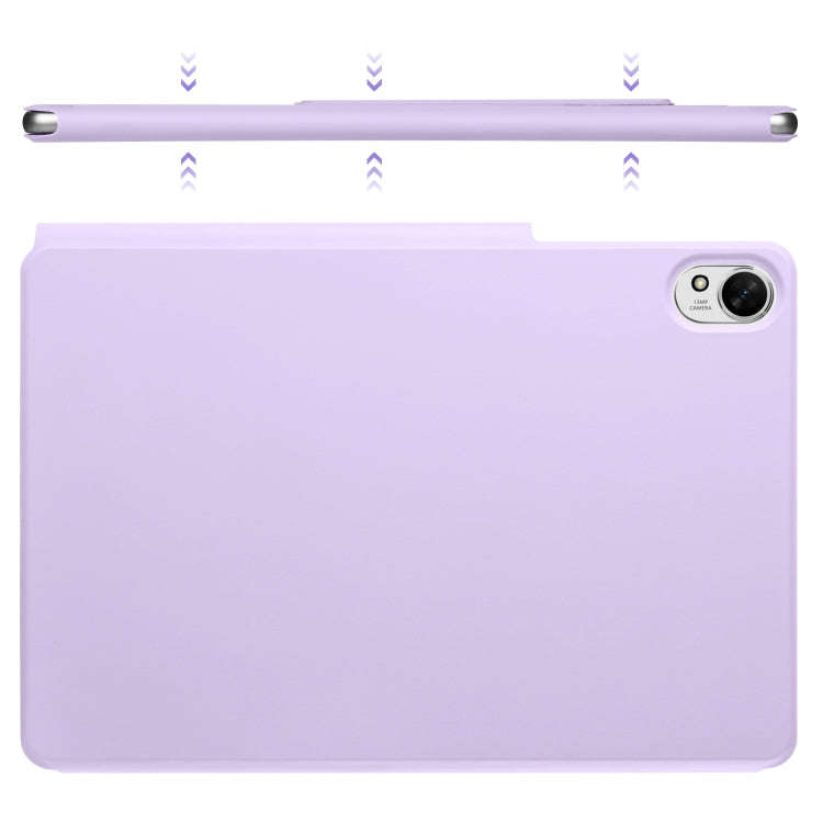 For Huawei MatePad Air 12 2024 Fixed Buckle Magnetic Deformation Leather Tablet Case(Purple)