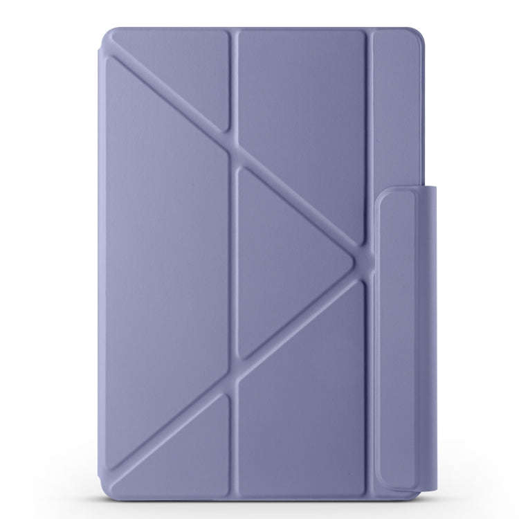 For Huawei MatePad Air 12 2024 Fixed Buckle Magnetic Deformation Leather Tablet Case(Lavender Pur...