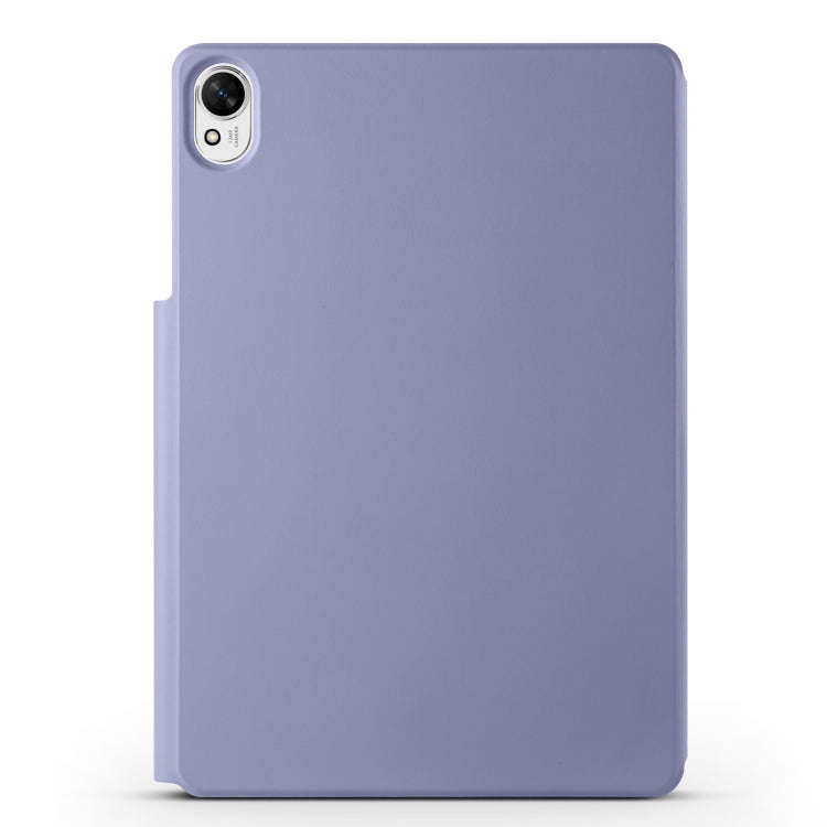 For Huawei MatePad Air 12 2024 Fixed Buckle Magnetic Deformation Leather Tablet Case(Lavender Pur...