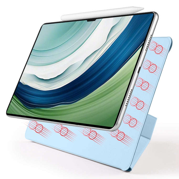 For Huawei MatePad Pro 12.2 2024 Fixed Buckle Magnetic Deformation Leather Tablet Case(Ice Blue)