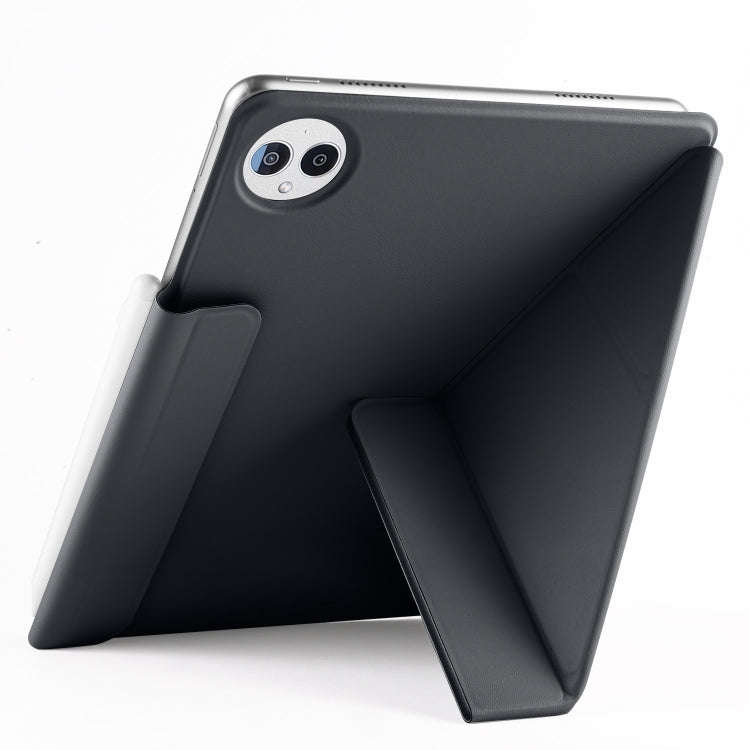 For Huawei MatePad Pro 12.2 2024 Fixed Buckle Magnetic Deformation Leather Tablet Case(Black)