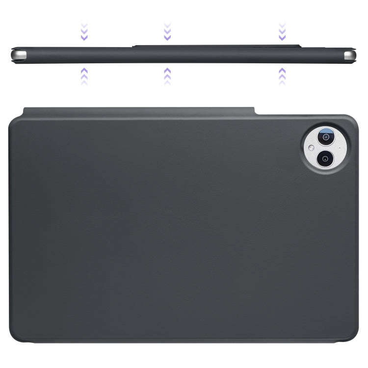 For Huawei MatePad Pro 12.2 2024 Fixed Buckle Magnetic Deformation Leather Tablet Case(Black)