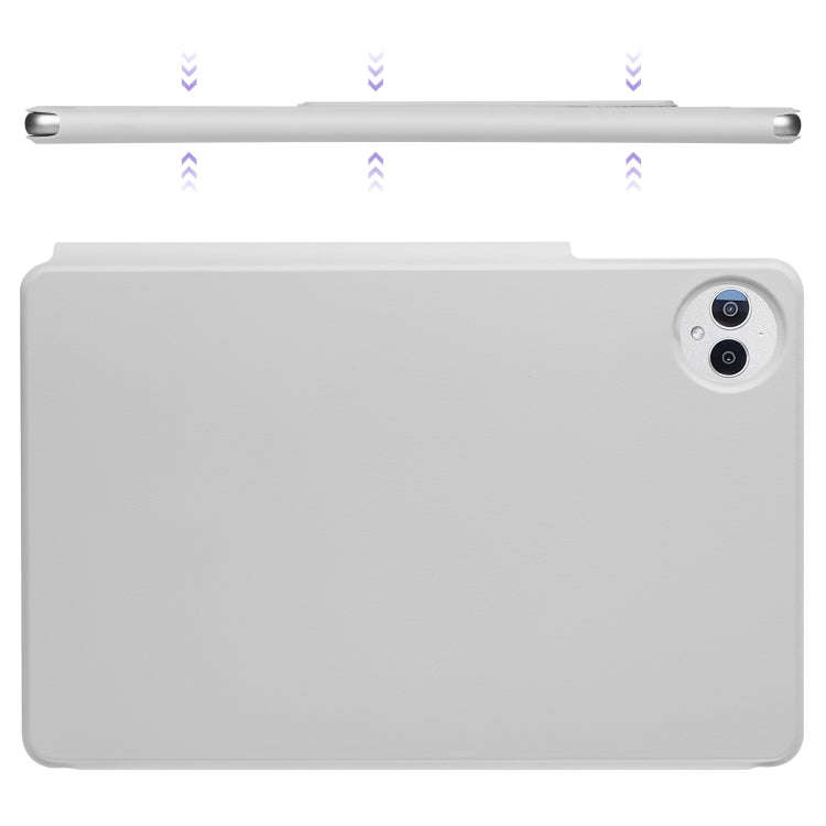 For Huawei MatePad Pro 12.2 2024 Fixed Buckle Magnetic Deformation Leather Tablet Case(Grey)