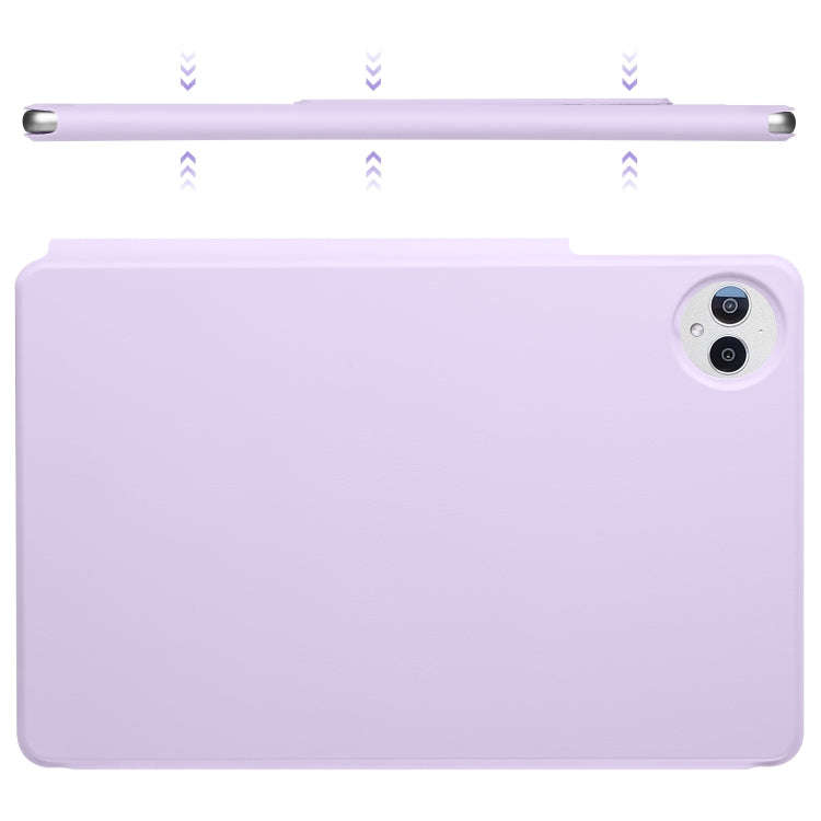 For Huawei MatePad Pro 12.2 2024 Fixed Buckle Magnetic Deformation Leather Tablet Case(Purple)