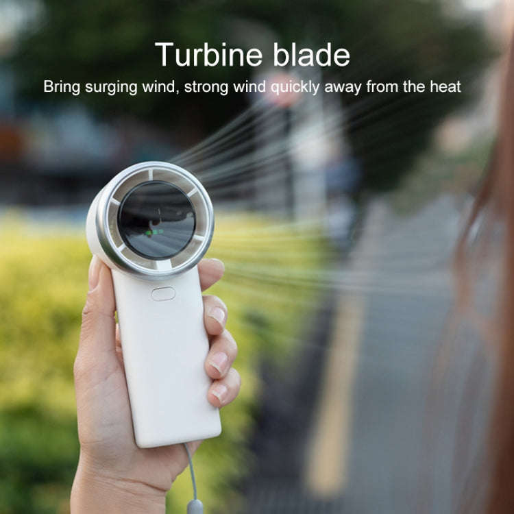 N603 HD Digital Display Handheld Turbine Fan(Green)