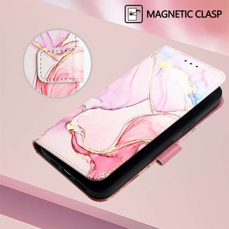 For BLU View 5 PT003 Marble Pattern Flip Leather Phone Case(Rose Gold)