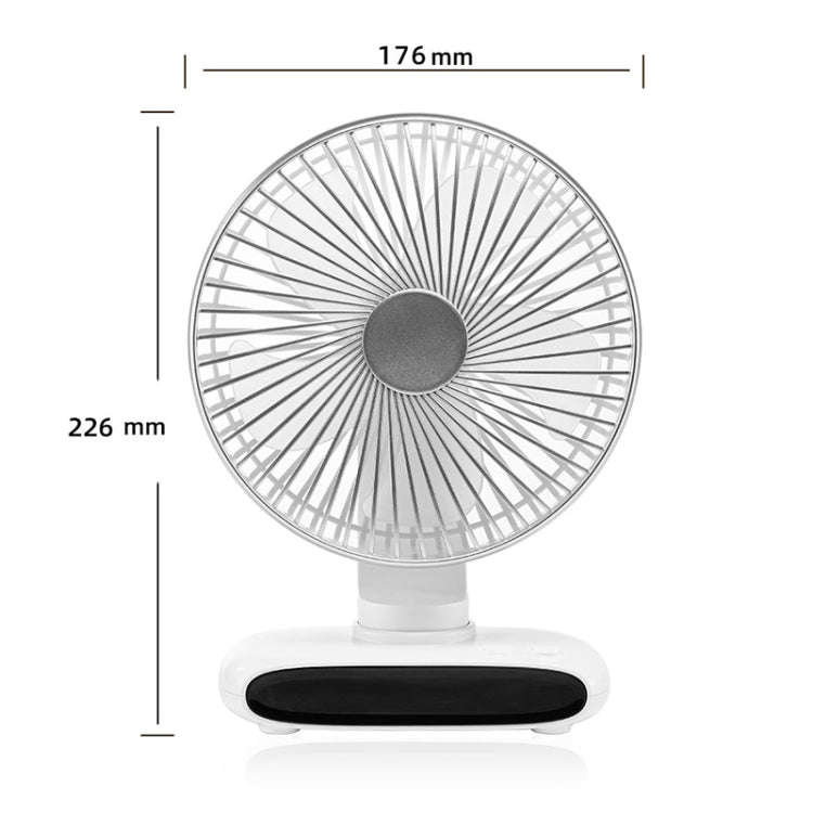 N702 Smart Digital Display Desktop Oscillating Fan(White)