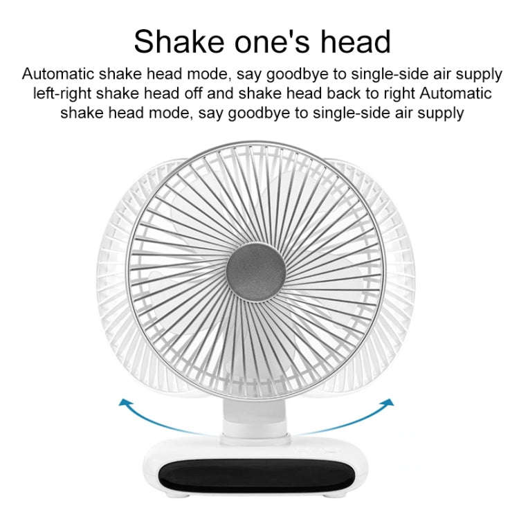 N702 Smart Digital Display Desktop Oscillating Fan(White)