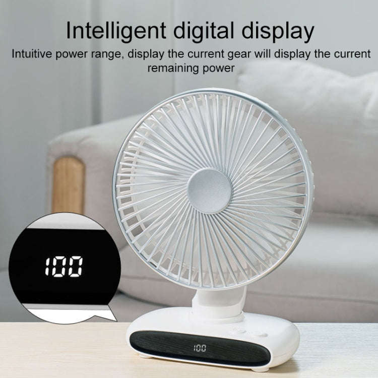 N702 Smart Digital Display Desktop Oscillating Fan(White)