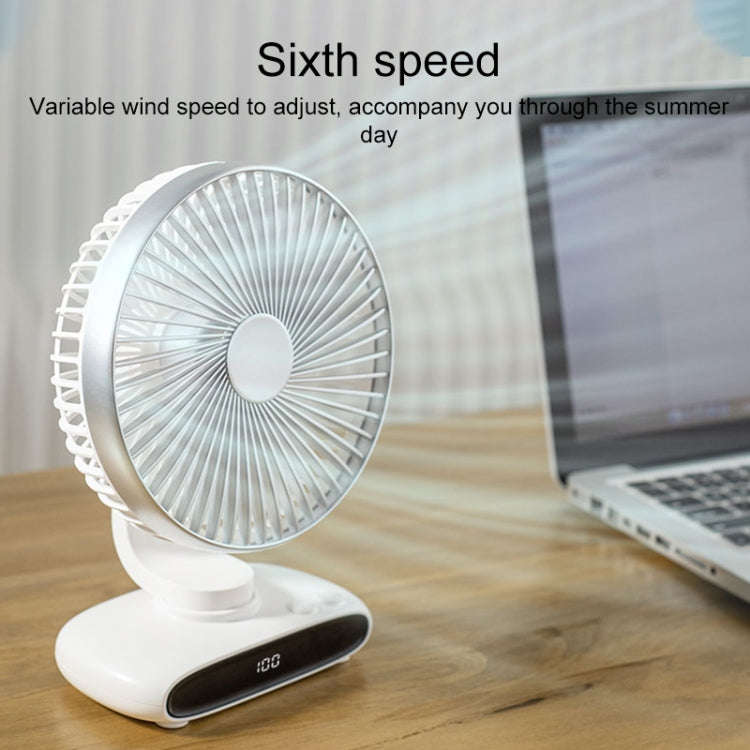 N702 Smart Digital Display Desktop Oscillating Fan(White)