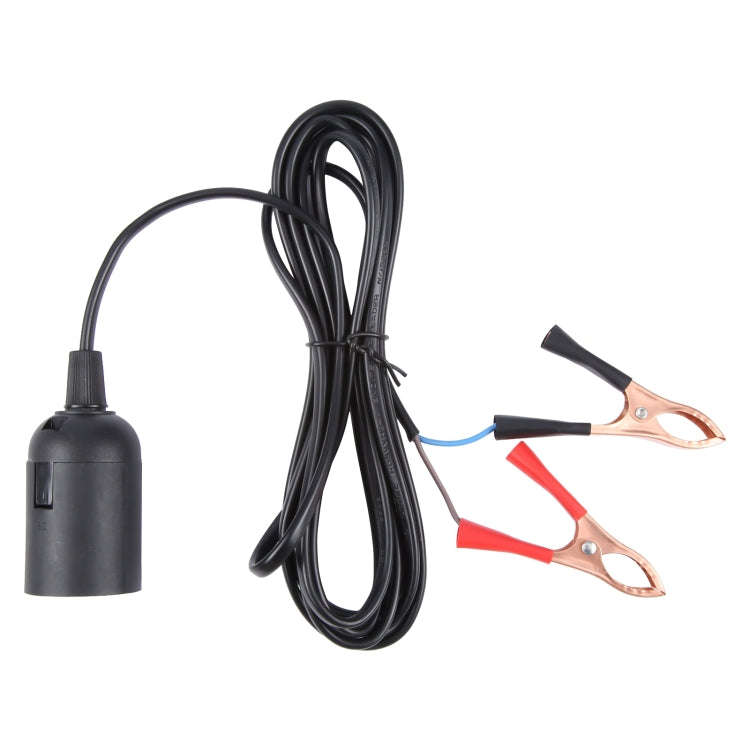 E14 Car Battery Charging Crocodile Clip to Headlight Connection Cable, Cable Length:1.3m