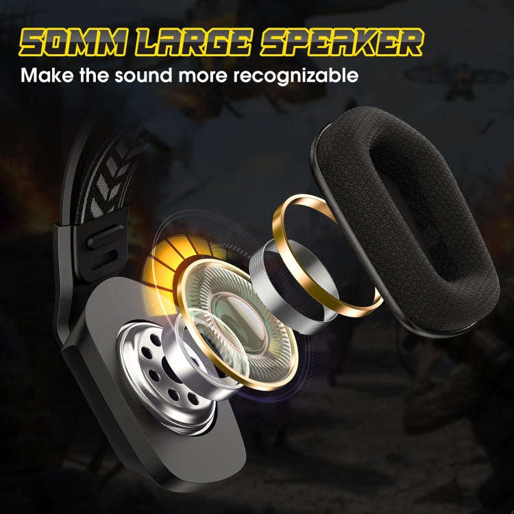 ONIKUMA X13 RGB Colorful Lighting Wired Gaming Headset with Microphone, Length:2.2m(Black)