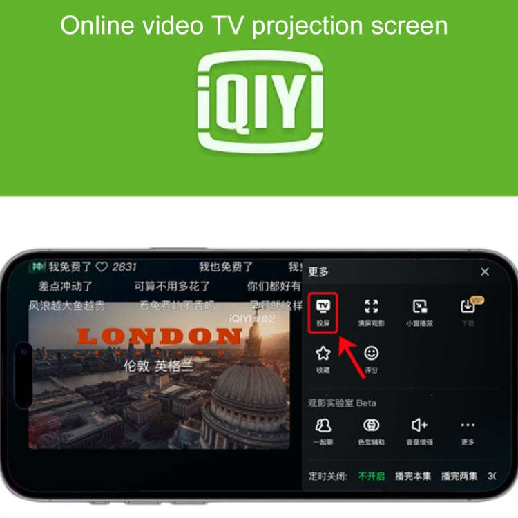Measy A30 4K HD HDMI Phone Wireless Screen Projector For PC / TV / Phone