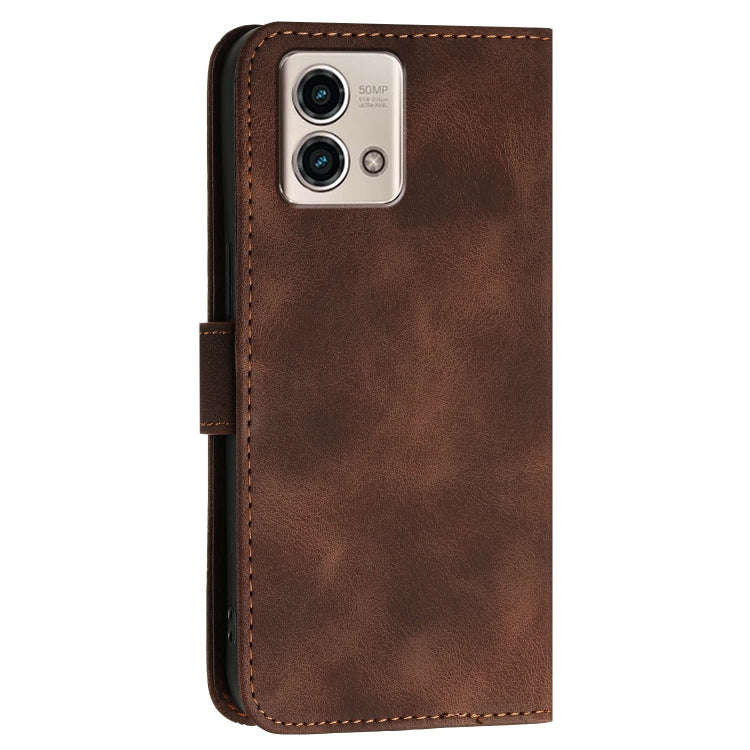 For Motorola Moto G Stylus 5G 2023 Grid Butterfly Embossed Pattern Leather Phone Case with Lanyar...