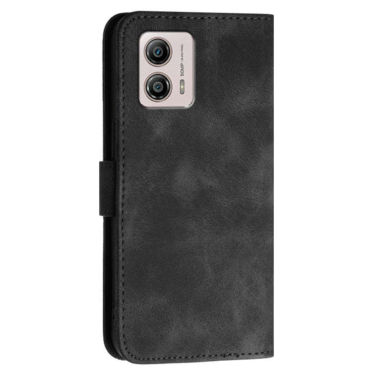 For Motorola Moto G53 / G13 / G23 Grid Butterfly Embossed Pattern Leather Phone Case with Lanyard...