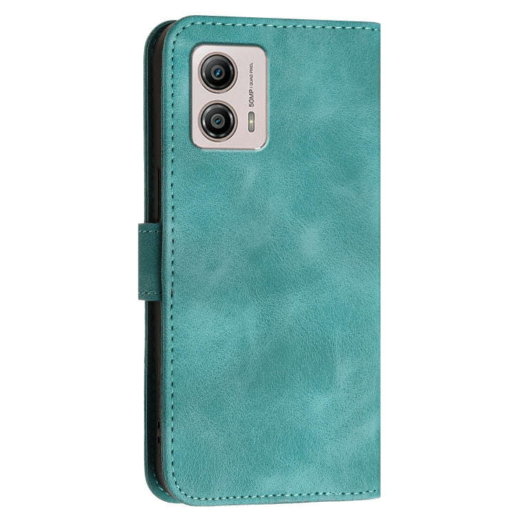 For Motorola Moto G53 / G13 / G23 Grid Butterfly Embossed Pattern Leather Phone Case with Lanyard...