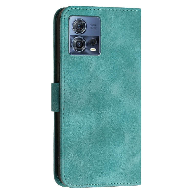 For Motorola Moto S30 Pro 5G Grid Butterfly Embossed Pattern Leather Phone Case with Lanyard(Ligh...