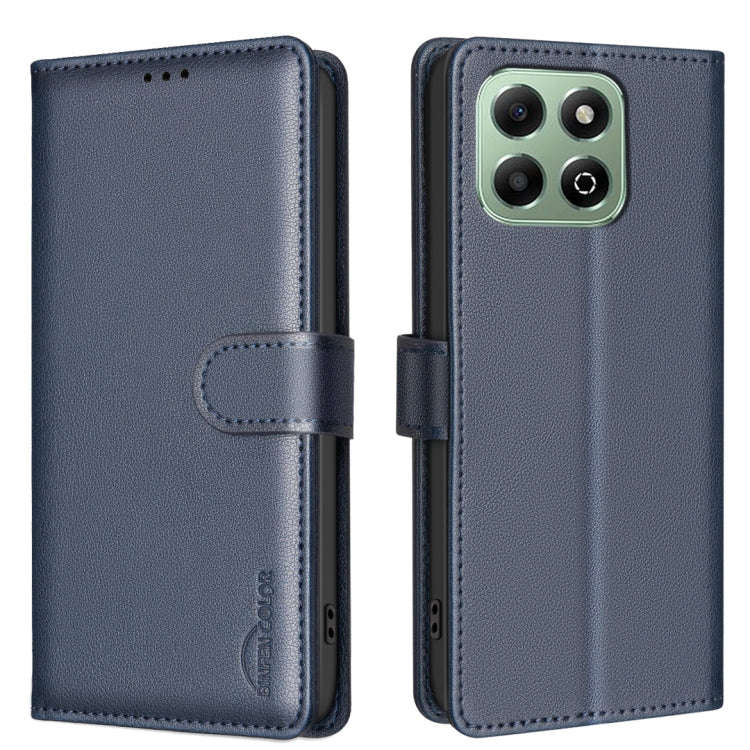 For Honor X6b Litchi Texture RFID Anti-theft Leather Phone Case(Blue)