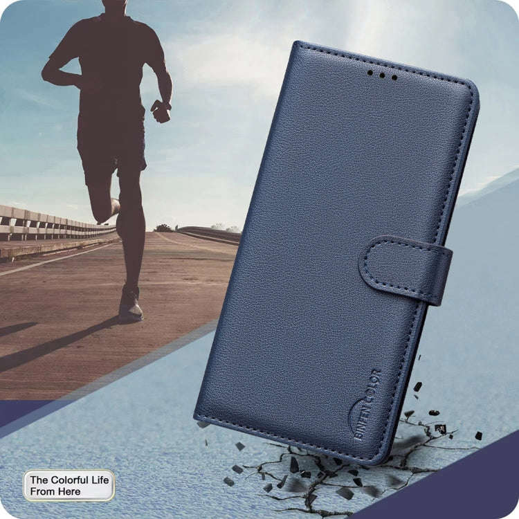 For Honor X6b Litchi Texture RFID Anti-theft Leather Phone Case(Blue)
