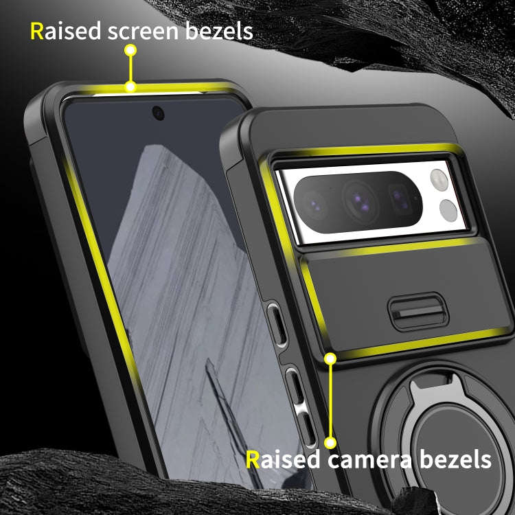 For Google Pixel 8 Pro Sliding Camshield Ring Holder Phone Case(Black)