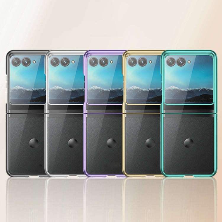 For Motorola Razr 50 Ultra 6D Electroplating PC Shockproof Phone Case(Green)