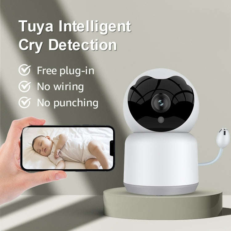 YT51 1920x1080 Home Baby Wireless Camera, with Temperature and Humidity Sensor EU Plug(White)