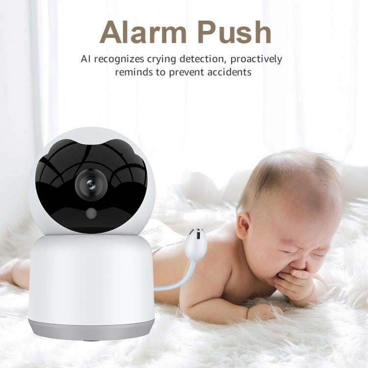 YT51 1920x1080 Home Baby Wireless Camera, with Temperature and Humidity Sensor EU Plug(White)