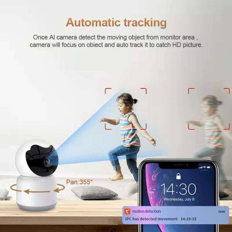 YT51 1920x1080 Home Baby Wireless Camera, without Temperature and Humidity Sensor AU Plug(White)