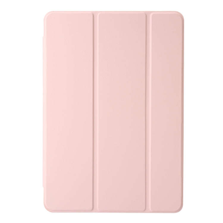 For Huawei Matepad SE 11 2024 Clear Acrylic 3-Fold Leather Tablet Case(Pink)