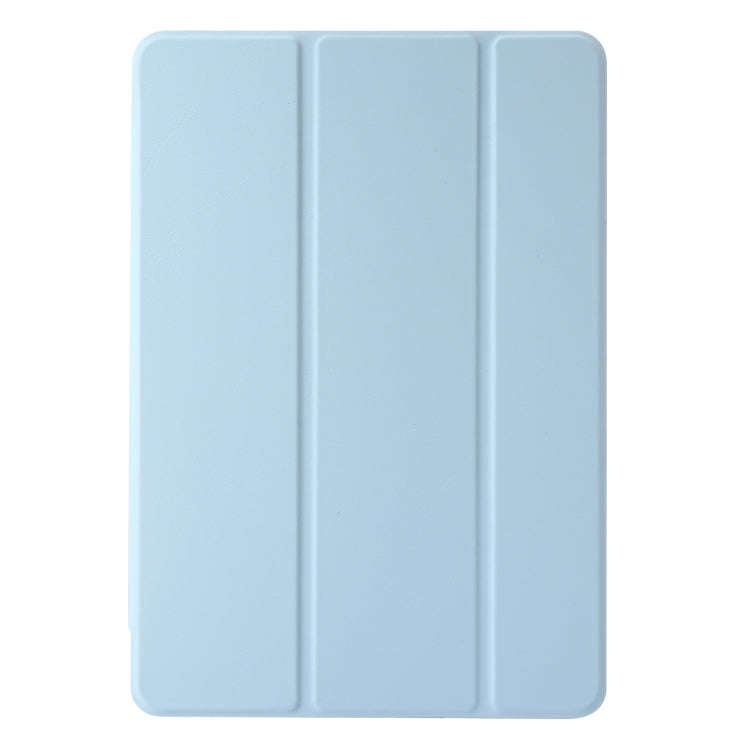 For Huawei Matepad SE 11 2024 Clear Acrylic 3-Fold Leather Tablet Case(Ice Blue)