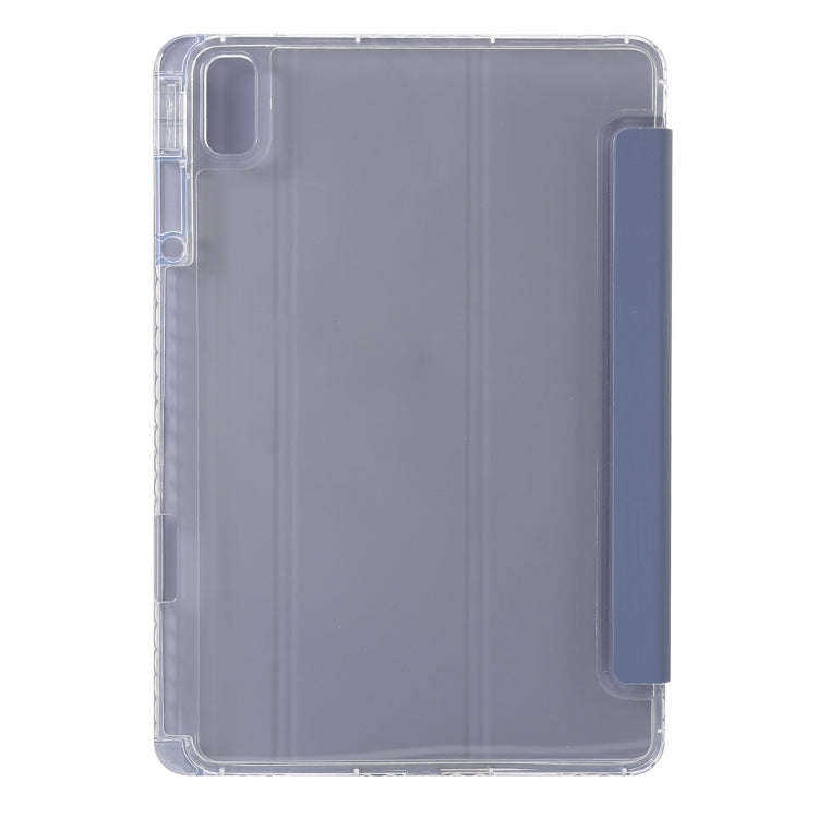 For Huawei Matepad SE 11 2024 Clear Acrylic 3-Fold Leather Tablet Case(Lavender Purple)