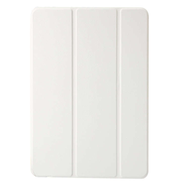 For Huawei Matepad SE 11 2024 Clear Acrylic 3-Fold Leather Tablet Case(White)