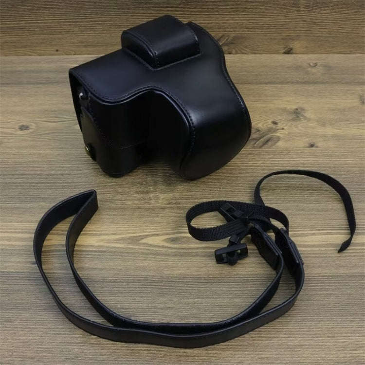 For FUJIFILM X-S20 Full Body Leather Camera Case Bag with Strap(Black)