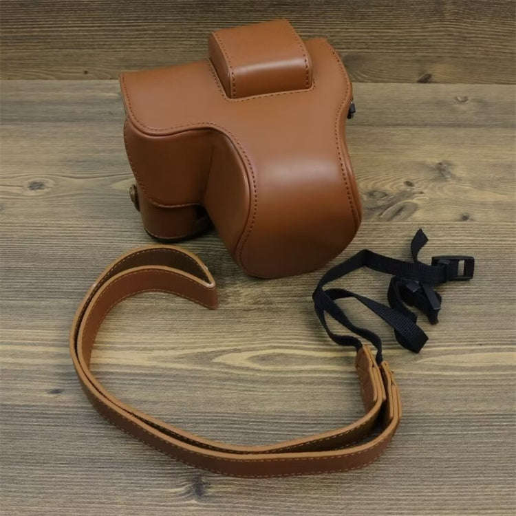 For FUJIFILM X-S20 Full Body Leather Camera Case Bag with Strap(Brown)