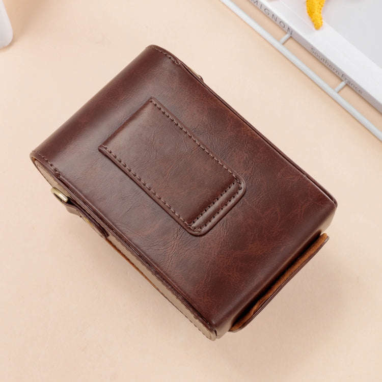 For FUJIFILM X100VI Full Body Leather Camera Case Bag with Strap(Brown)