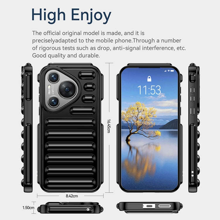 For Huawei Pura 70 Pro Capsule Series Candy Color TPU Phone Case(Black)