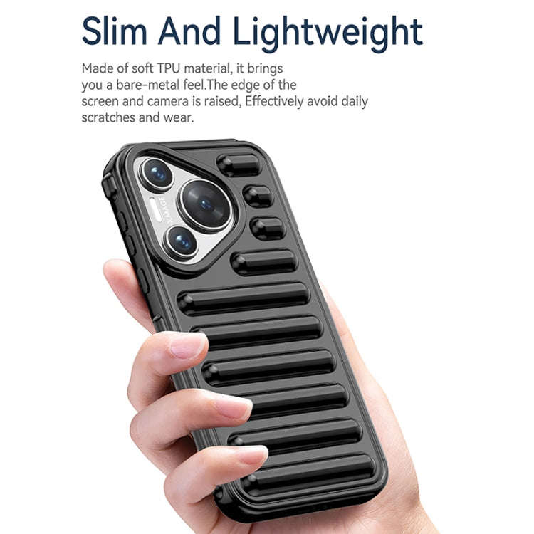For Huawei Pura 70 Pro Capsule Series Candy Color TPU Phone Case(Black)