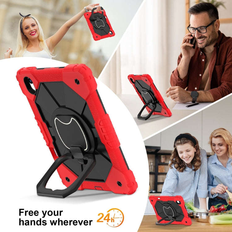 For Huawei Matepad 11.5 2023 Contrast Color Robot Silicone Hybrid PC Tablet Case(Red Black)