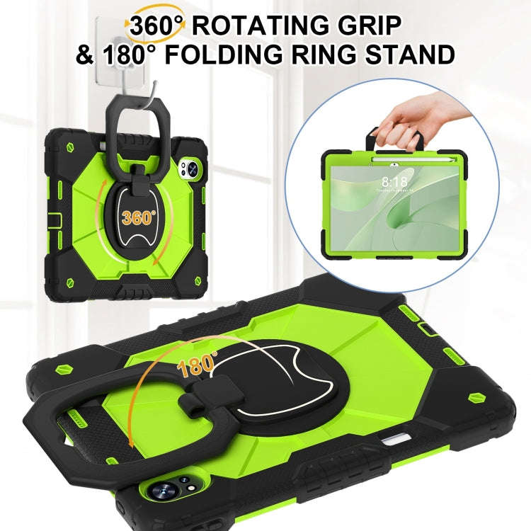For Huawei MatePad Air 12 2024 Contrast Color Robot Silicone Hybrid PC Tablet Case(Black Yellow G...