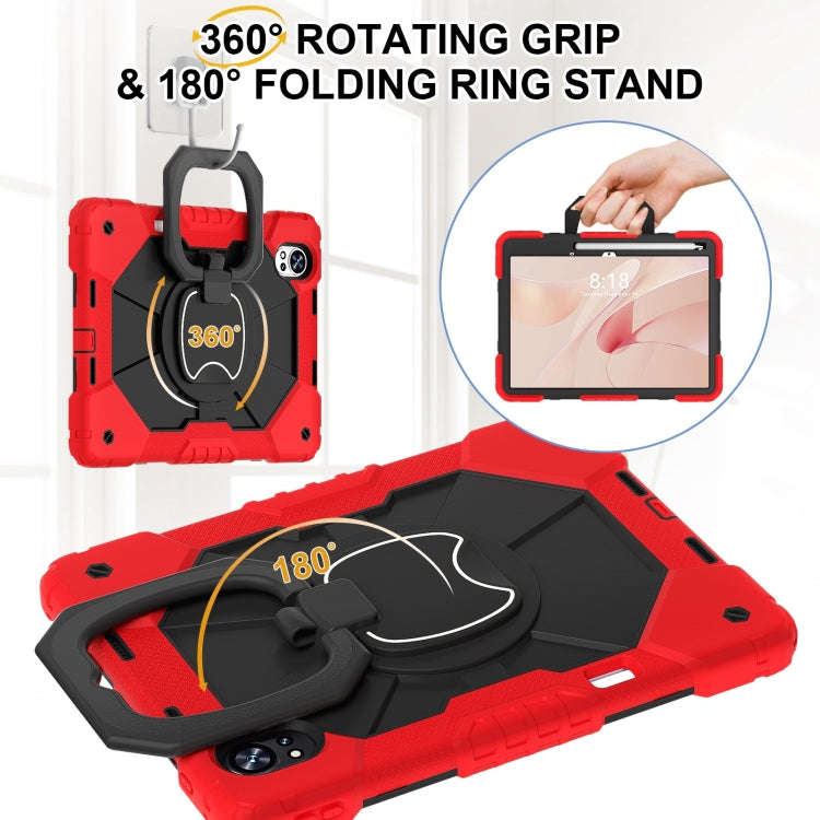 For Huawei MatePad Air 12 2024 Contrast Color Robot Silicone Hybrid PC Tablet Case(Red Black)