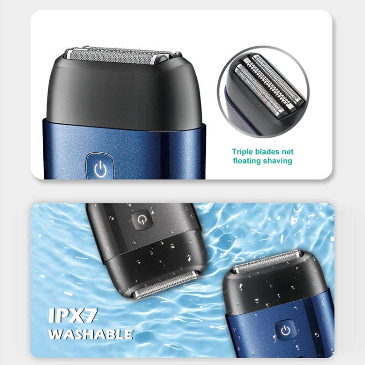 VGR V-340 5W USB Mini Portable Reciprocating Electric Shaver(Blue)