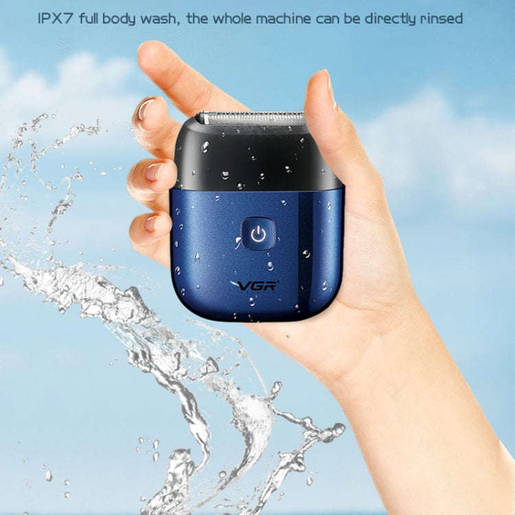 VGR V-340 5W USB Mini Portable Reciprocating Electric Shaver(Blue)