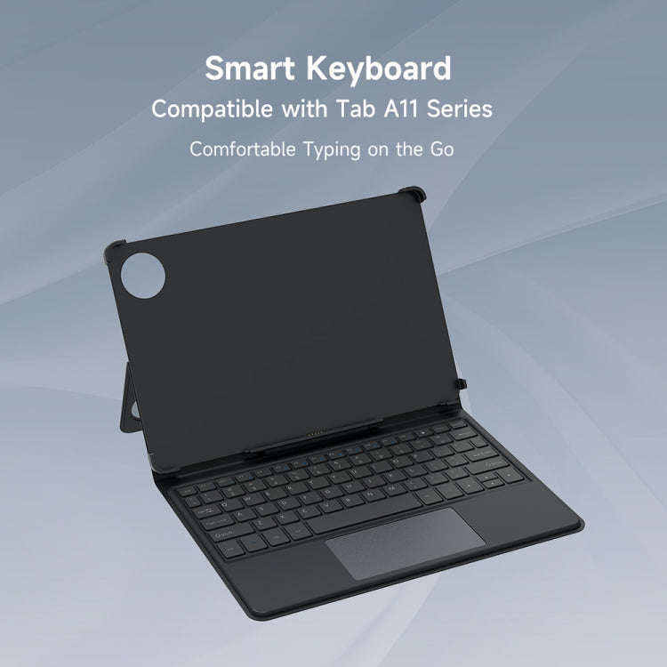 Ulefone Pogo Pin Smart Keyboard & Tablet Leather Case For Tab A11 Pro(Grey)