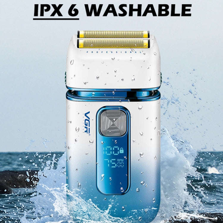 VGR V-362 5W USB Reciprocating Electric Shaver Bald Head Hair Clipper(Dark Blue)