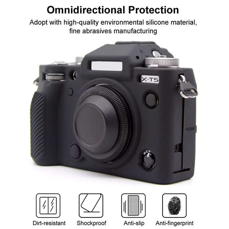 For FUJIFILM X-T5 Soft Silicone Protective Case(Black)
